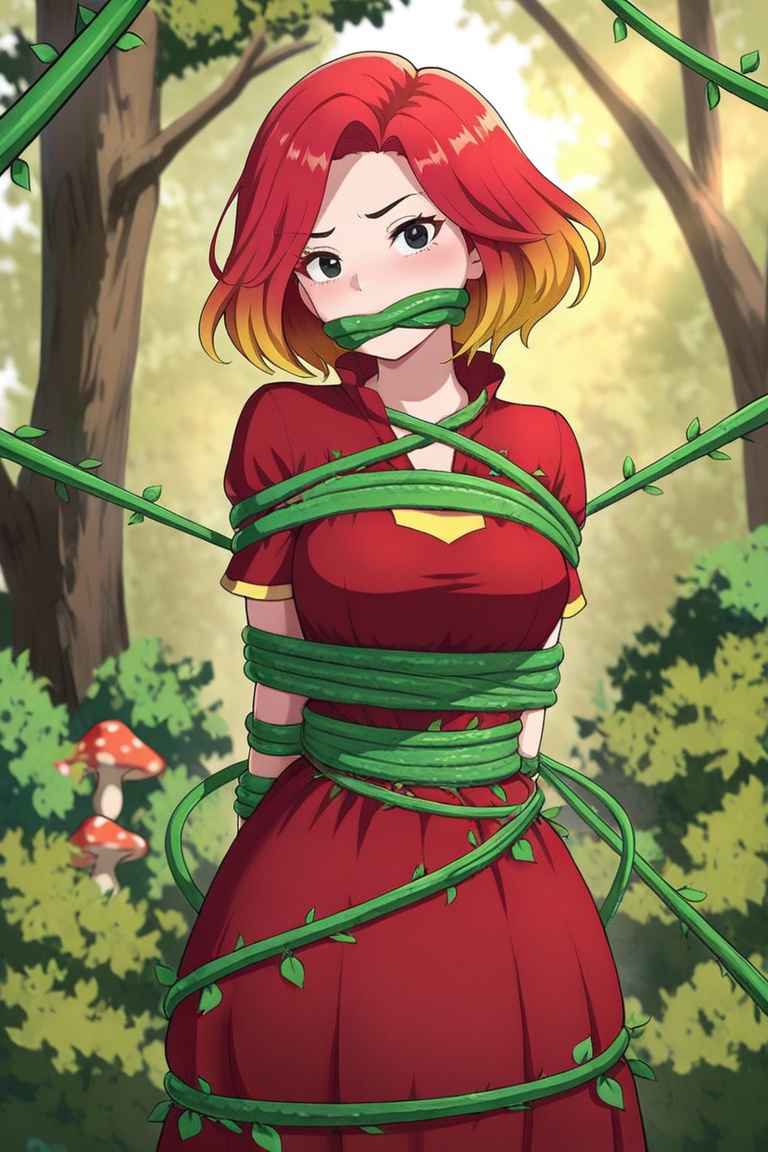 1girl,  solo,  red hair on Tensor.Art