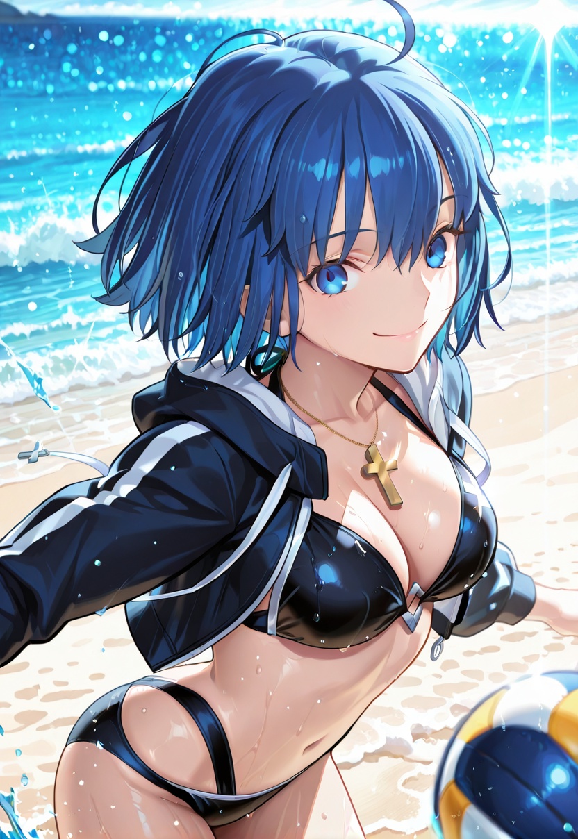 1girl,  C.I.E.L,  blue hair on Tensor.Art