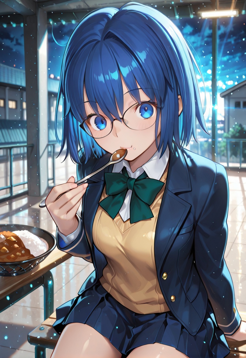 1girl,  ciel senior,  blue hair on Tensor.Art