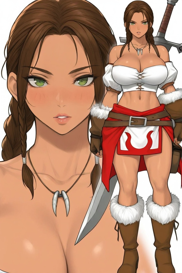 1girl,  breasts,  weapon on Tensor.Art