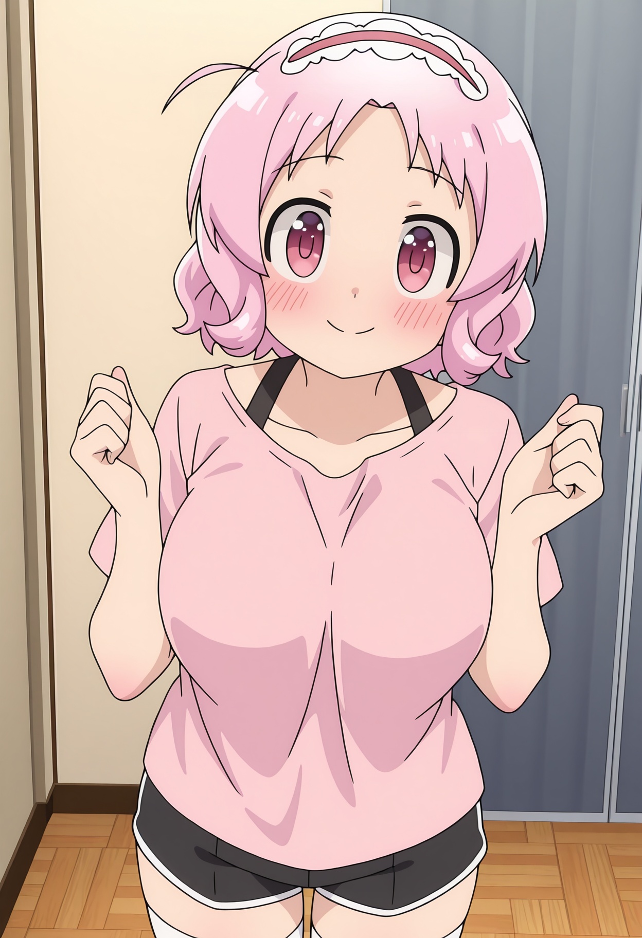 pink shirt,  shirt under shirt,  t-shirt on Tensor.Art
