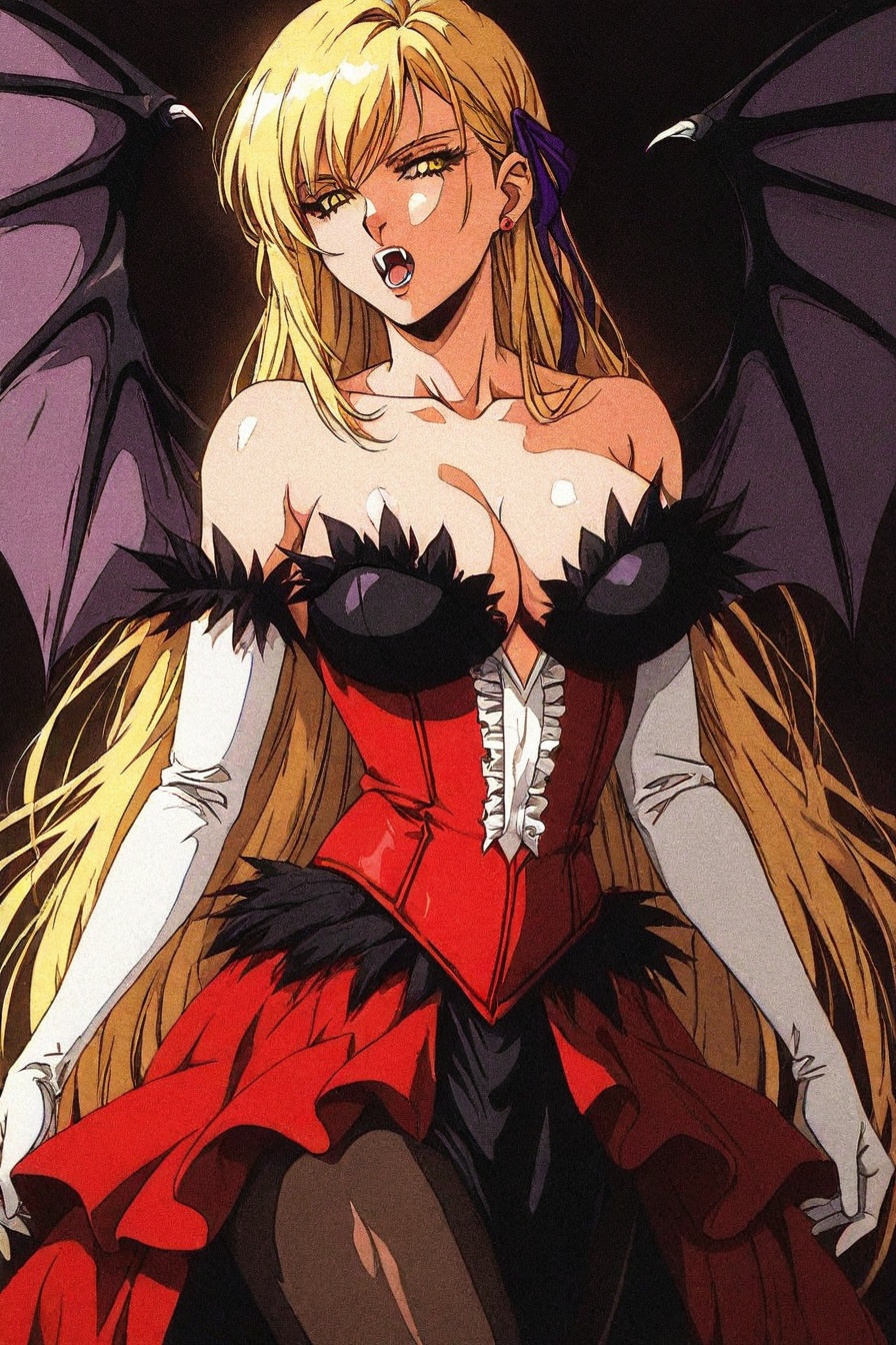 kiss-shot acerola-orion heart-under-blade,  very long hair,  blonde hair on Tensor.Art