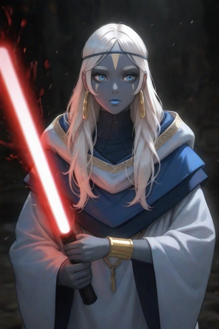 niizo,  1girl,  white hair on Tensor.Art