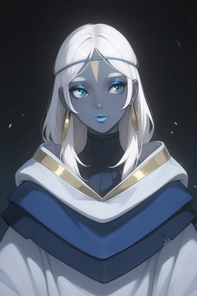 niizo,  1girl,  white hair on Tensor.Art