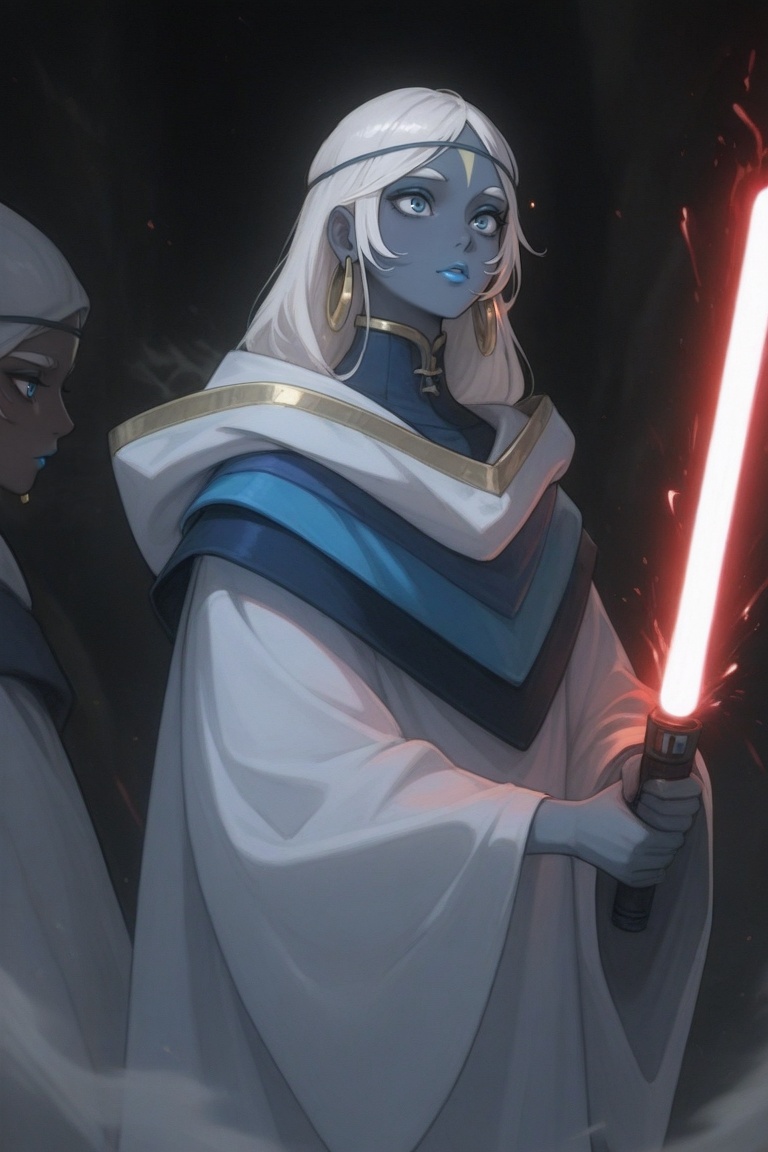 niizo,  1girl,  white hair on Tensor.Art