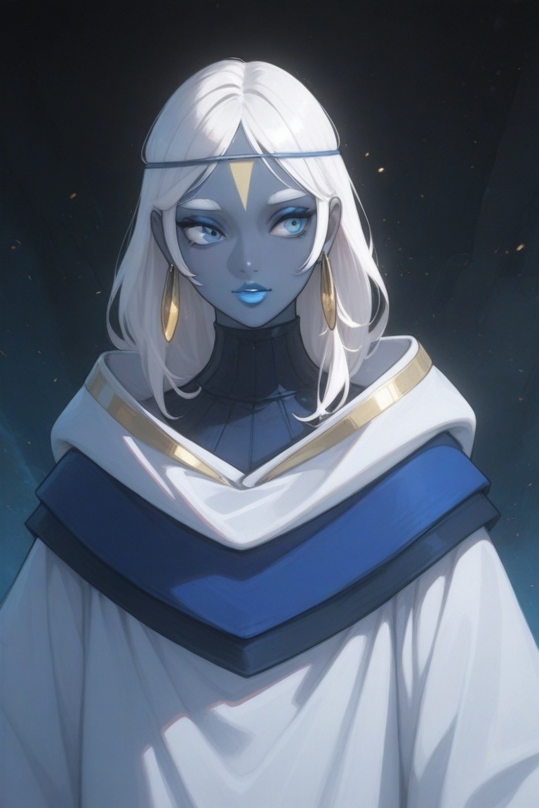 niizo,  1girl,  white hair on Tensor.Art