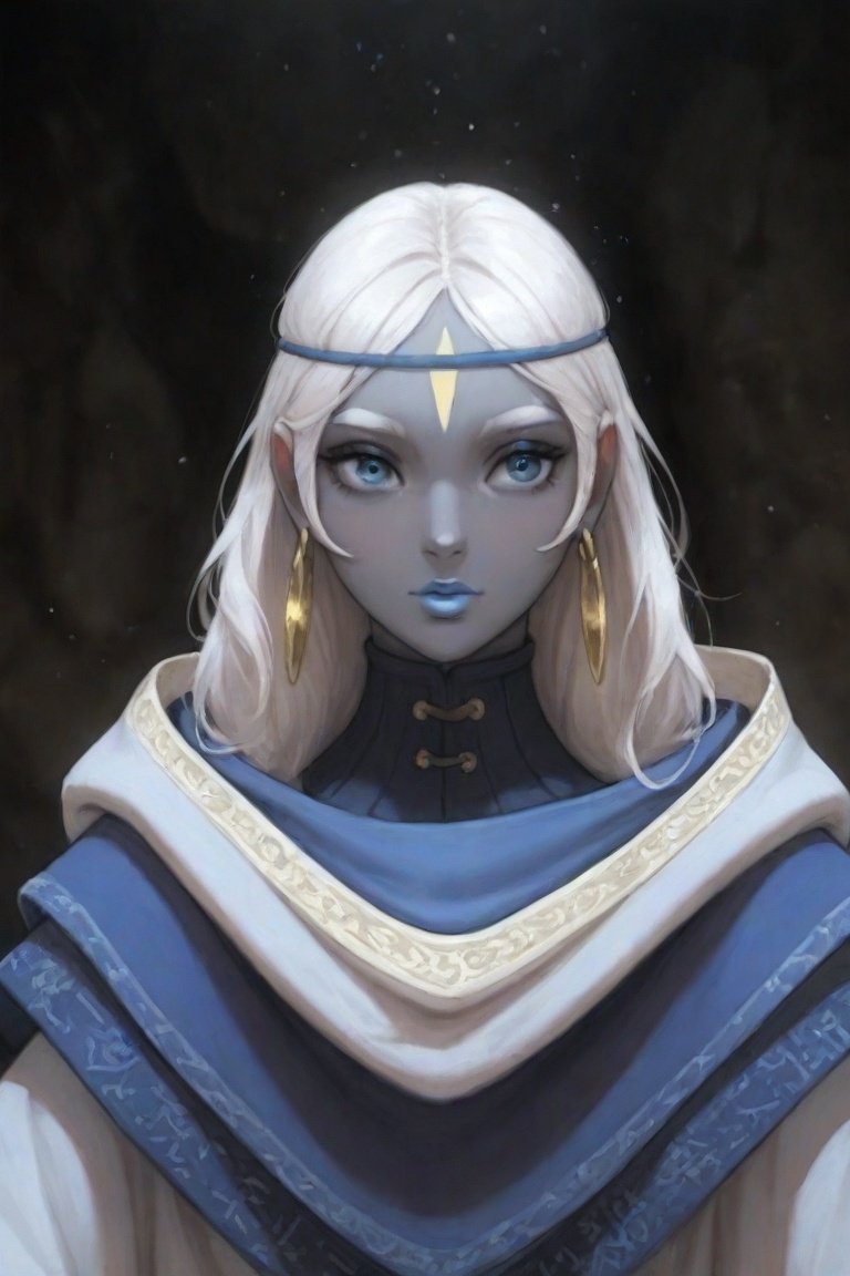 niizo,  1girl,  white hair on Tensor.Art