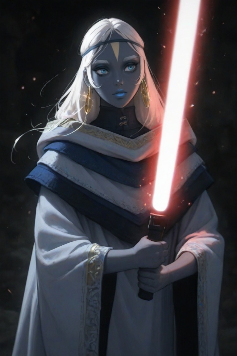 niizo,  1girl,  white hair on Tensor.Art