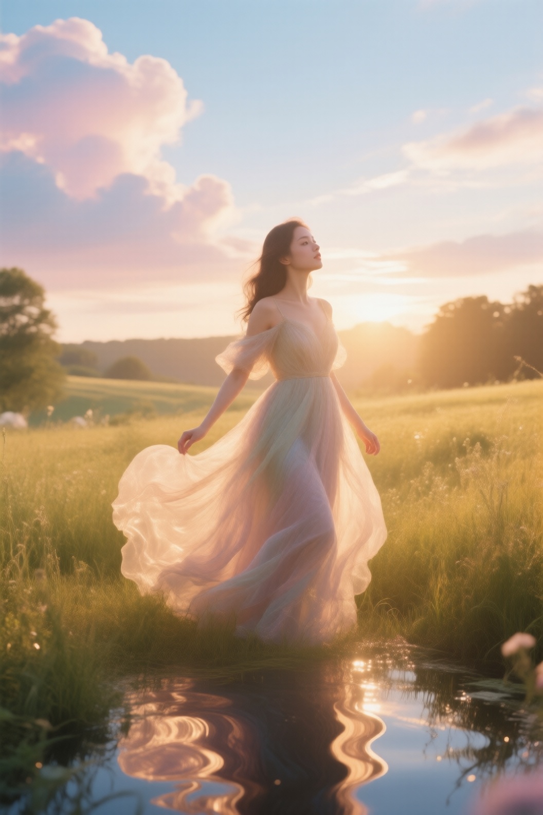 "((beautyful,  )) woman,  golden hour on Tensor.Art