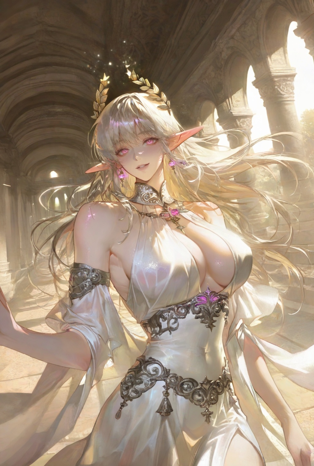 1 woman,  solo,  ethereal elf on Tensor.Art