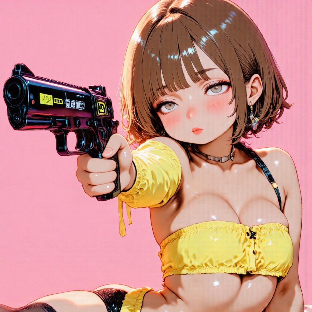 chibi kawaii: 1 girl,  solo,  brown hair on Tensor.Art