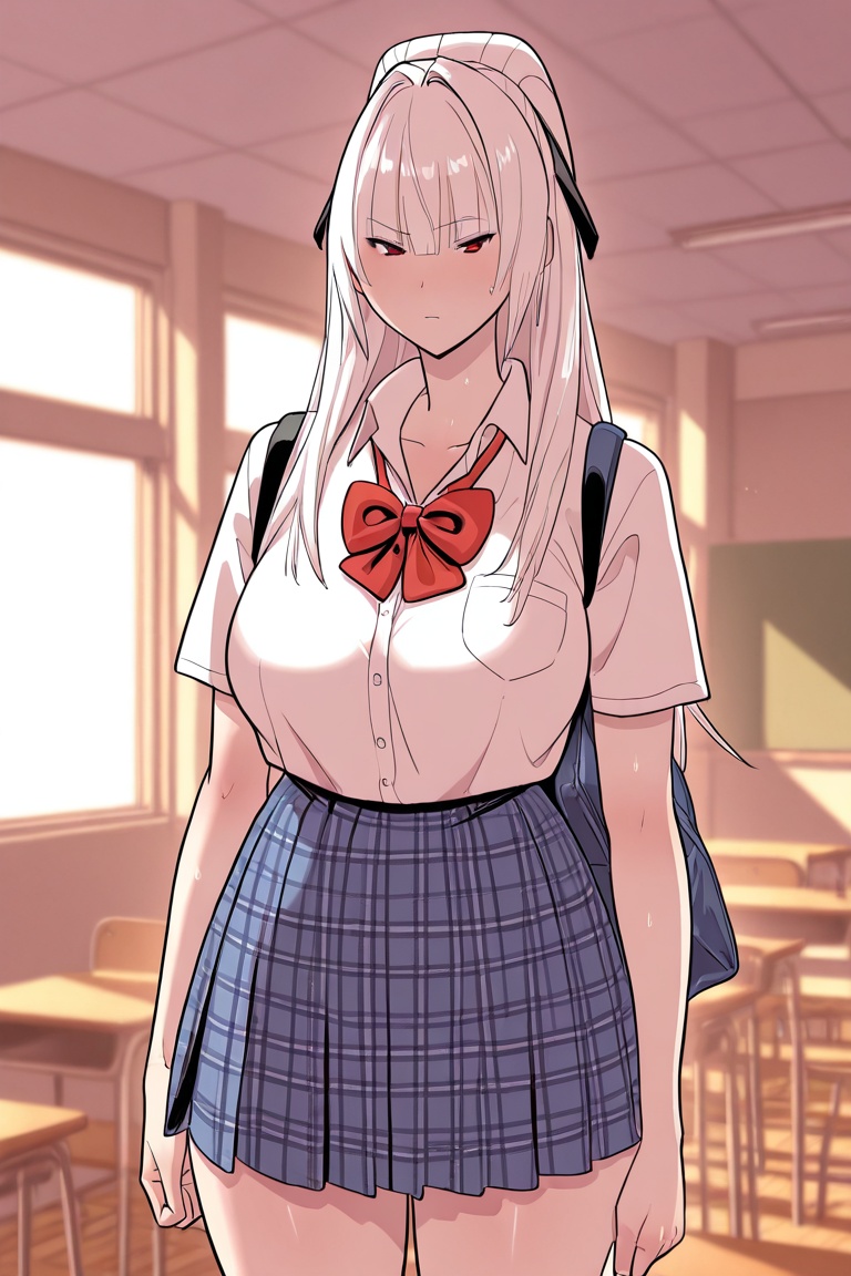 kugiiharaa,  school uniform,  safepos on Tensor.Art