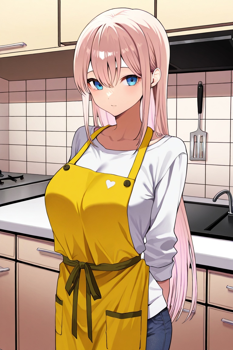myamuraerina,  apron,  straight hair on Tensor.Art