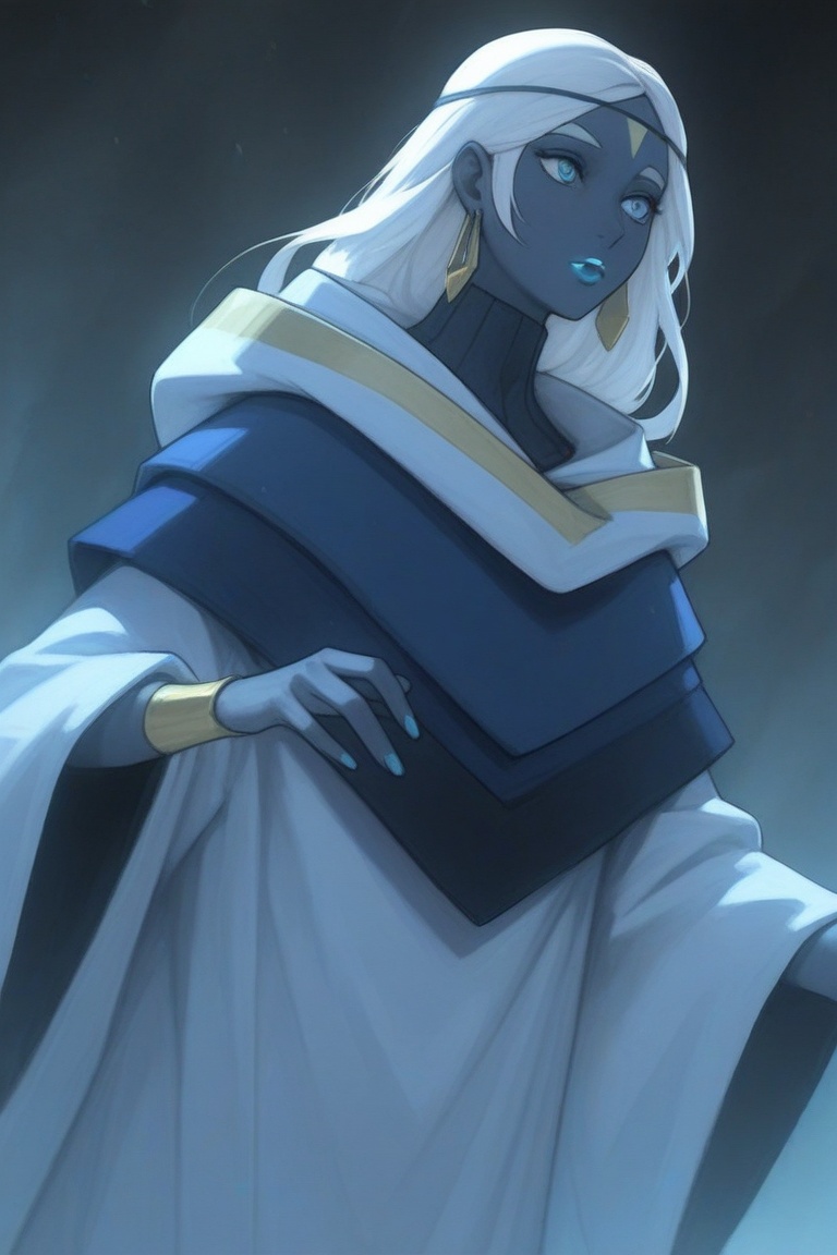 niizo,  mature female,  white hair on Tensor.Art