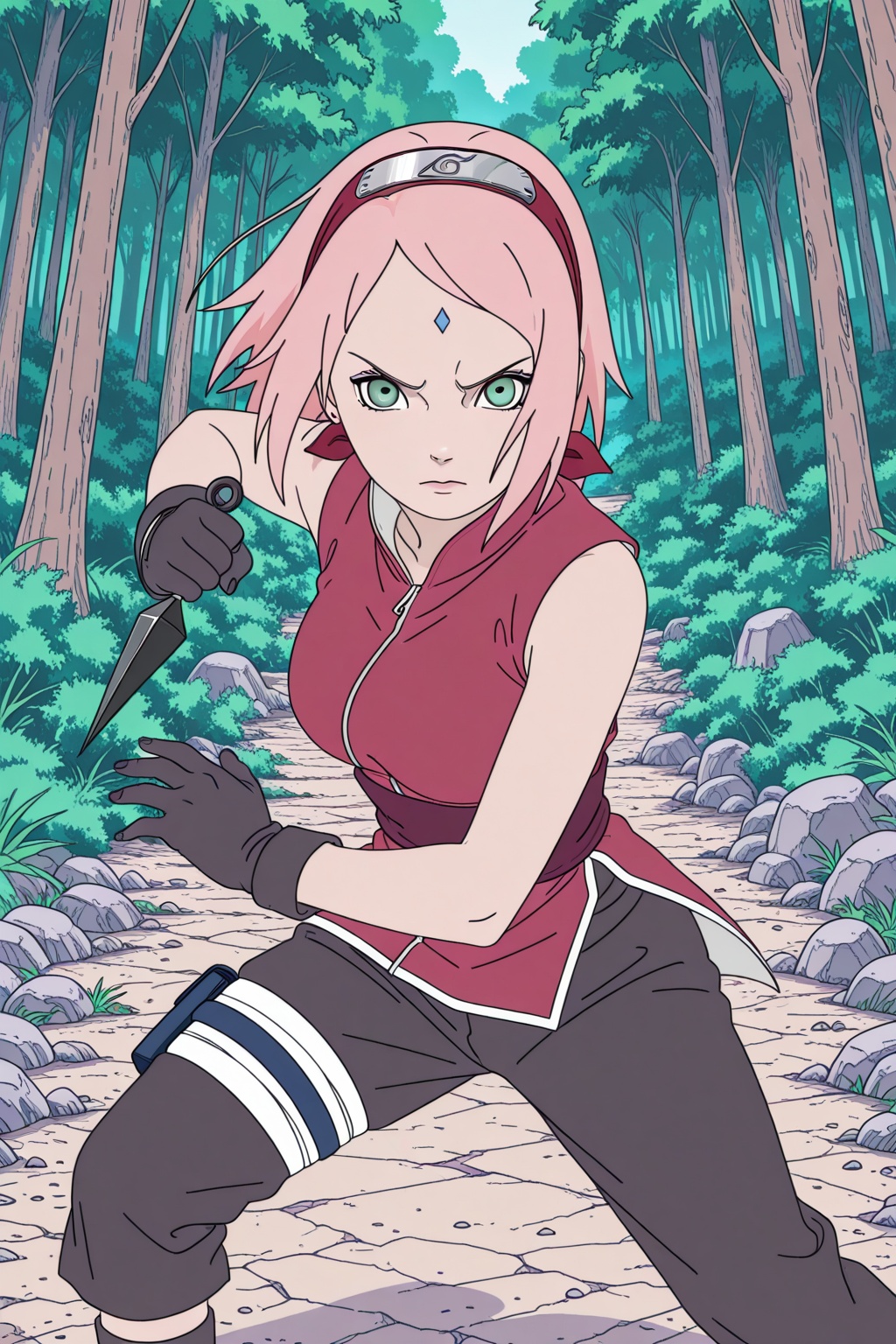 1girl,  sakura_haruno,  naruto on Tensor.Art