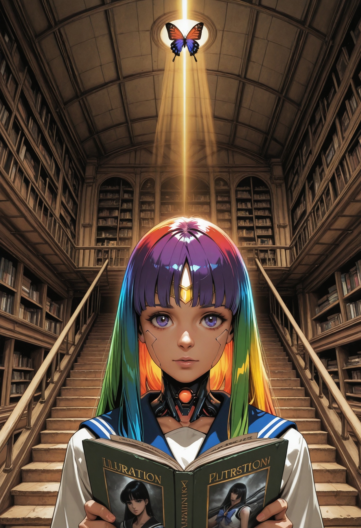 Cyberpunk,  futuristic cybernetic cyborg,  fern on Tensor.Art
