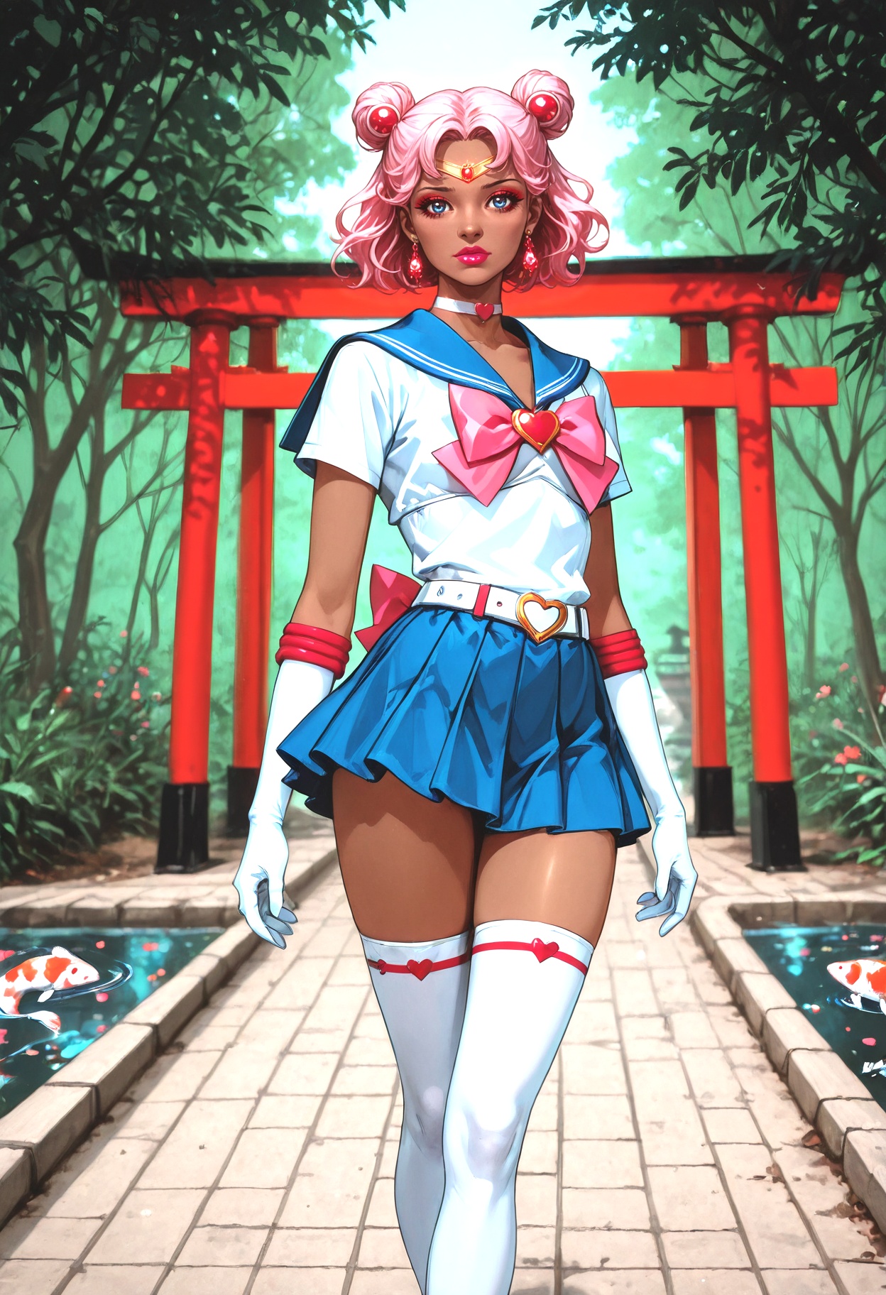 1girl,  solo,  dark-skinned female on Tensor.Art