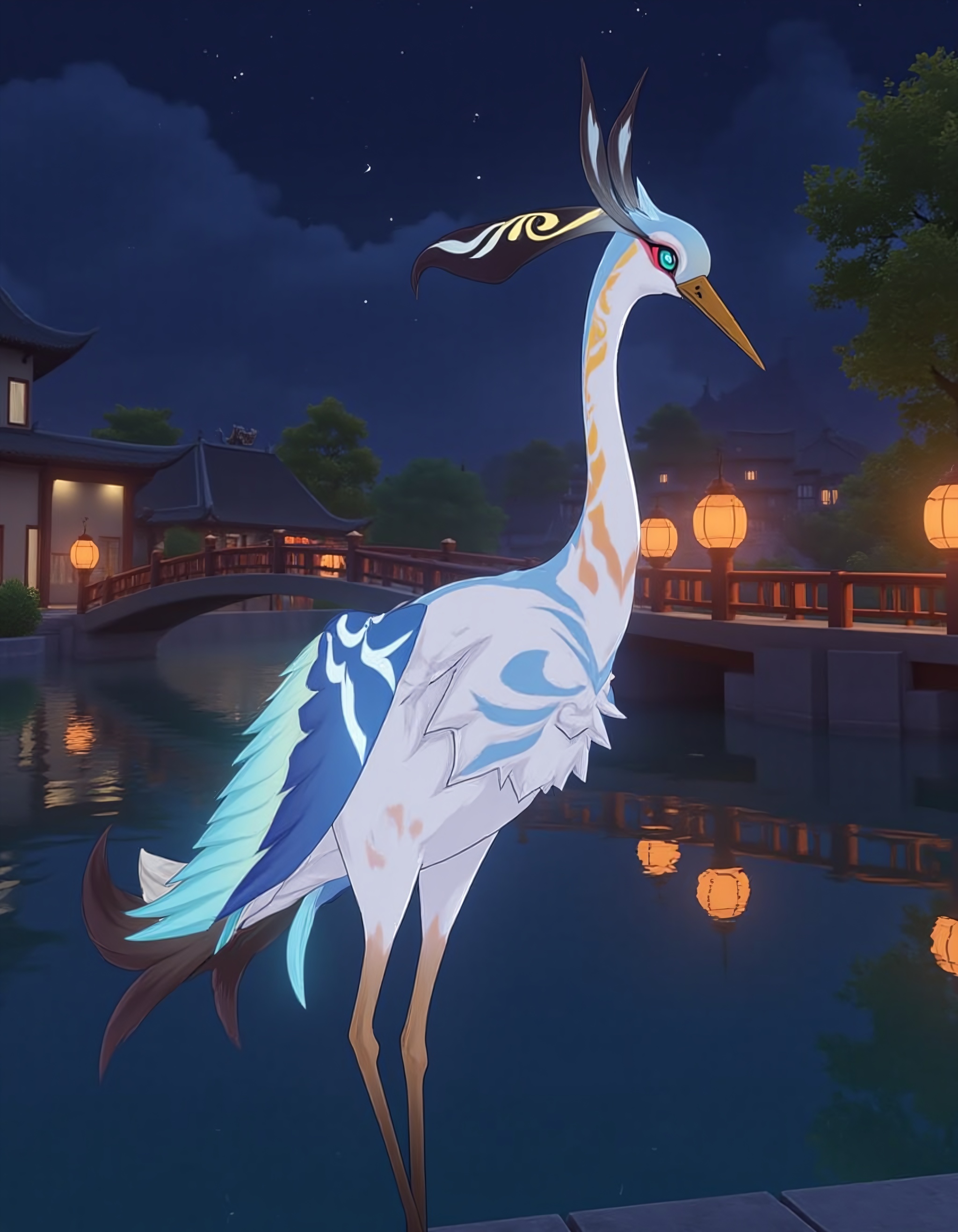 " xianyun,  bird,  crane on Tensor.Art