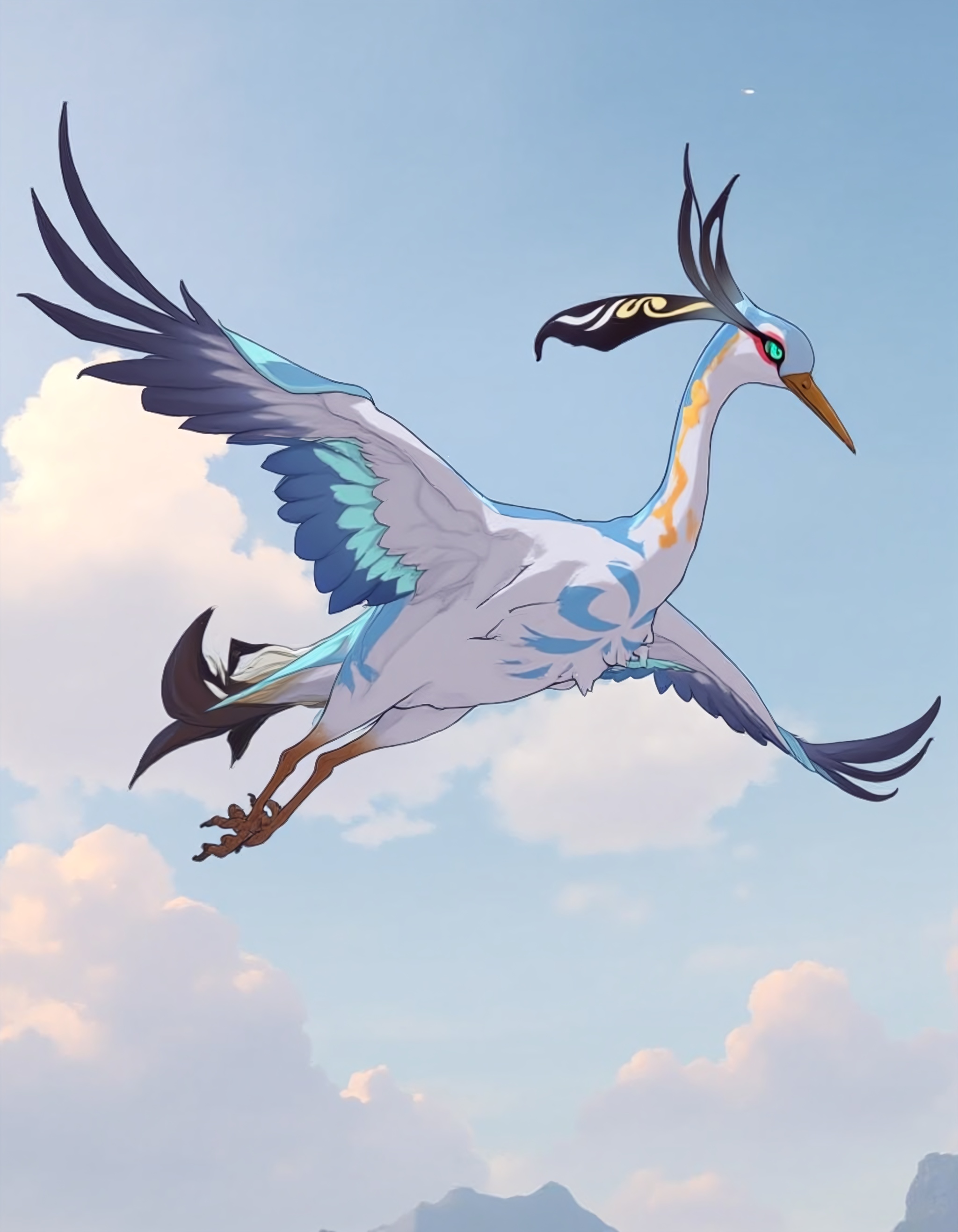 xianyun,  crane,  bird on Tensor.Art
