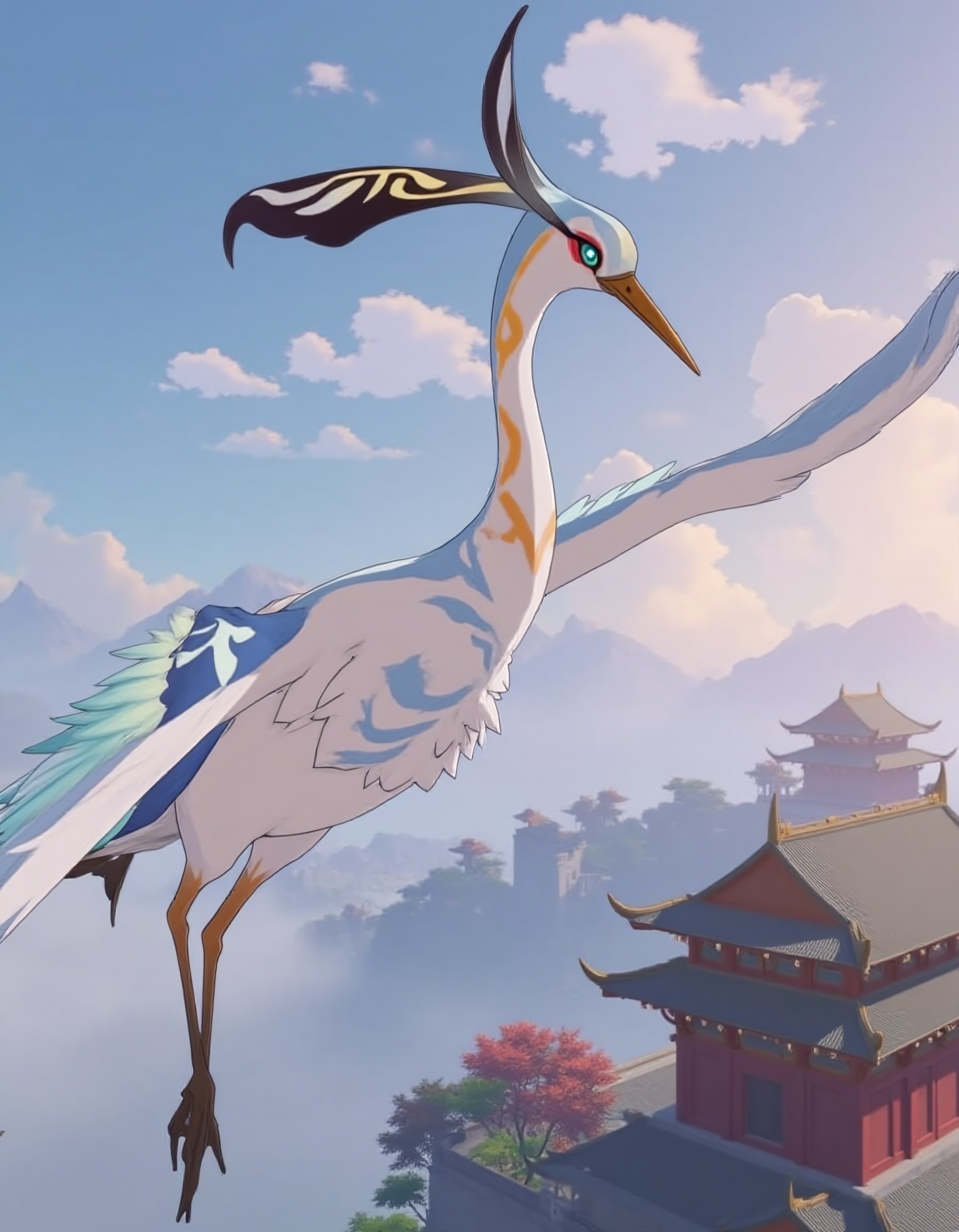 " xianyun,  bird,  crane on Tensor.Art