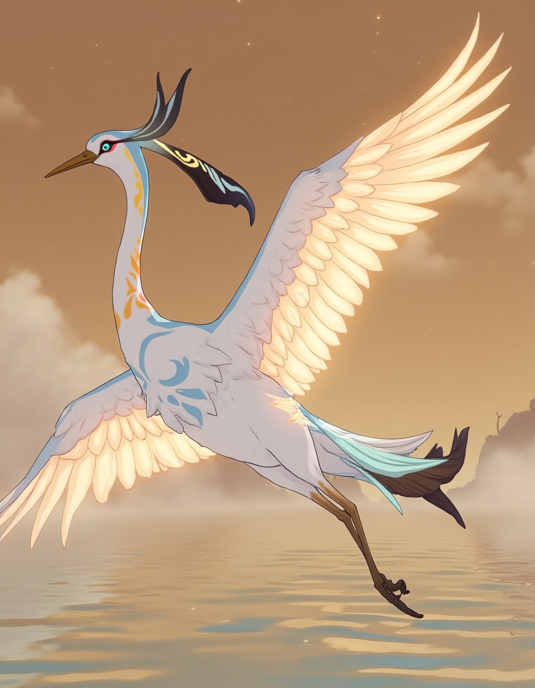 " xianyun,  bird,  crane on Tensor.Art