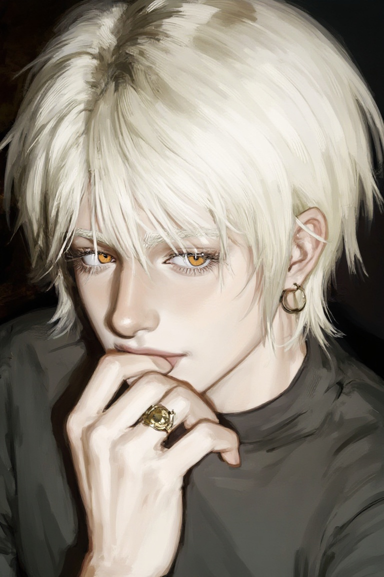 solo,  looking at viewer,  short hair on Tensor.Art