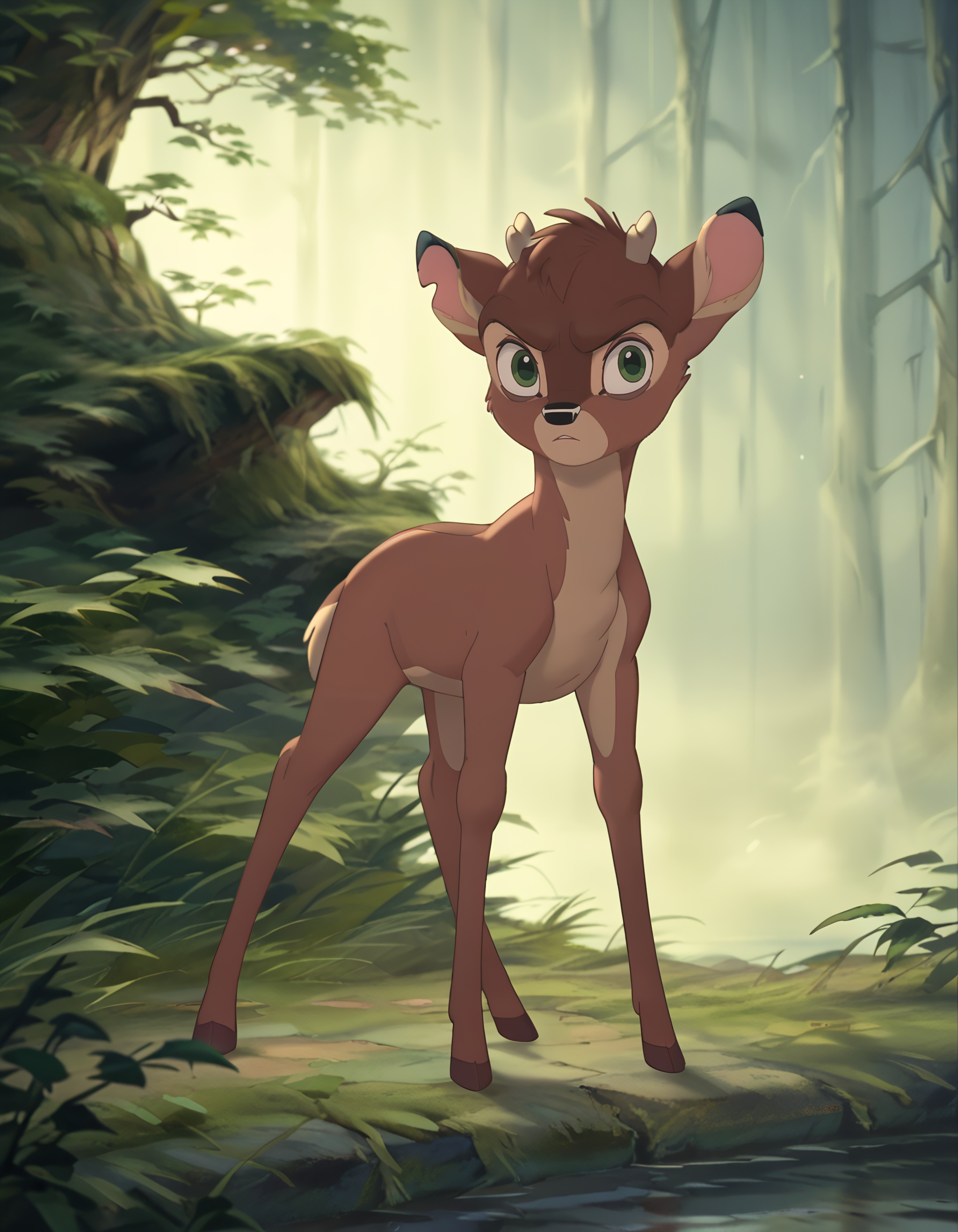 intense vibrant,  full body,  foggy swamp on Tensor.Art