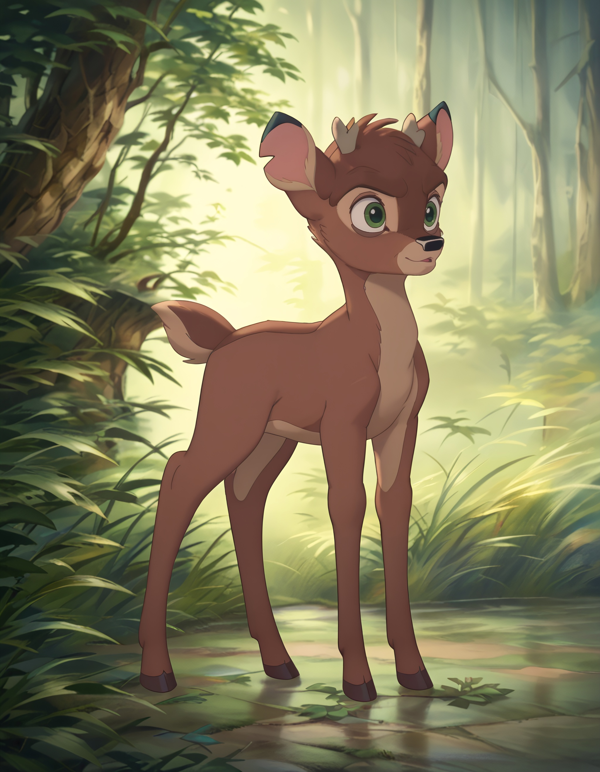 vivid wild,  full body,  lush jungle undergrowth in saturated colors on Tensor.Art