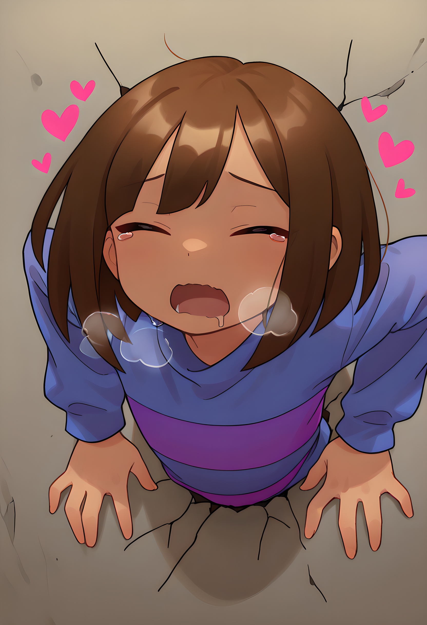1 girl,  short hair,  frisk on Tensor.Art