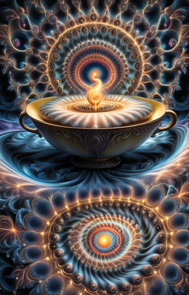 Fractalcreaplay. cup made of fractal structures,  fractal object,  detailed fractal surface on Tensor.Art
