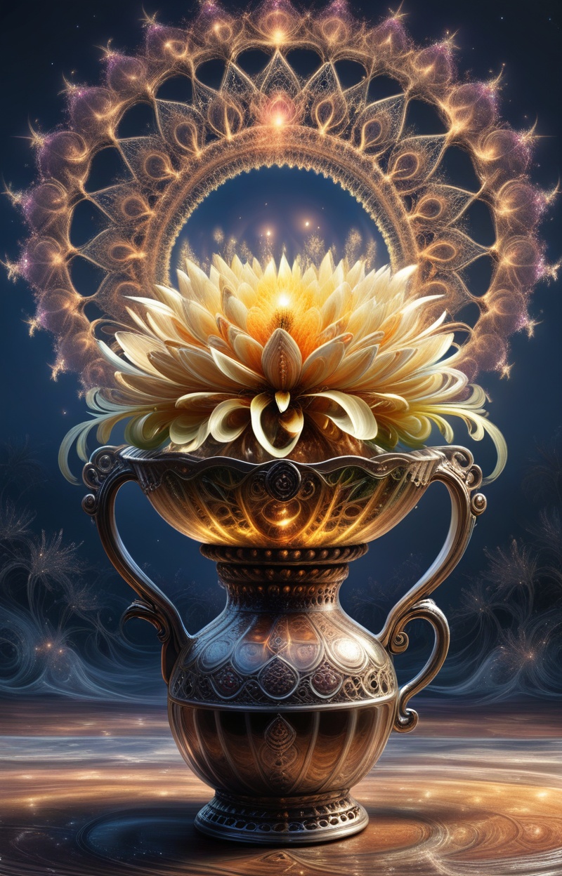 Fractalcreaplay. Jug made of fractal structures,  fractal object,  detailed fractal surface on Tensor.Art