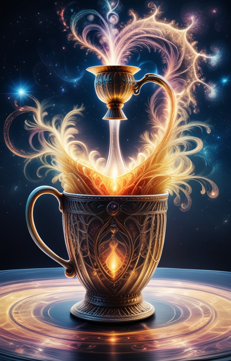 Fractalcreaplay. Jug made of fractal structures,  fractal object,  detailed fractal surface on Tensor.Art
