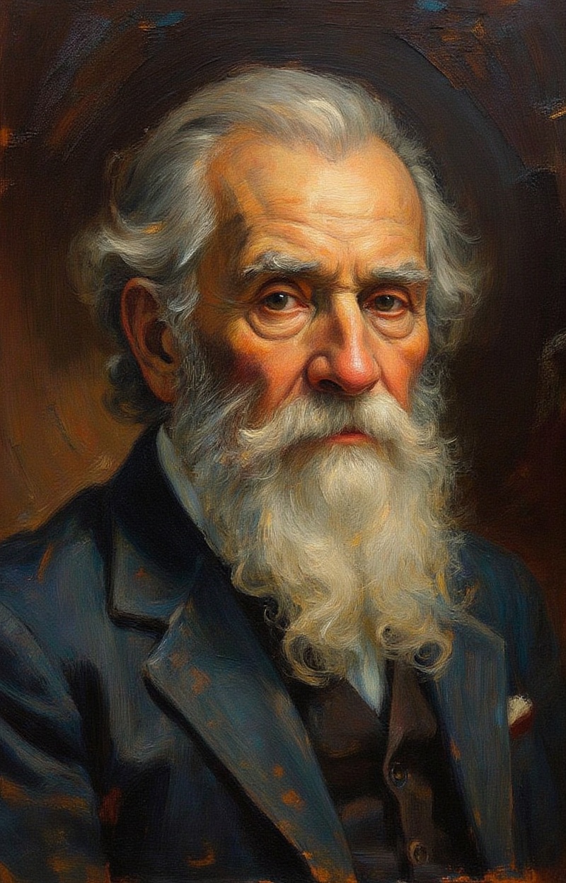(Painterly blur)). Impressionist oil painting,  portrait of a oldman,  expressive brush strokes on Tensor.Art
