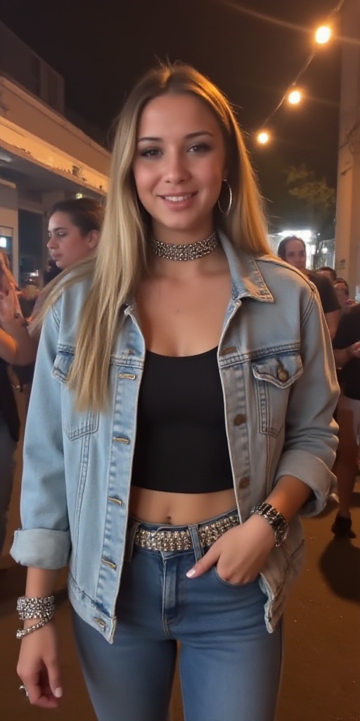 Cute **** spanish woman,  18 years old,  long straight blonde hair on Tensor.Art