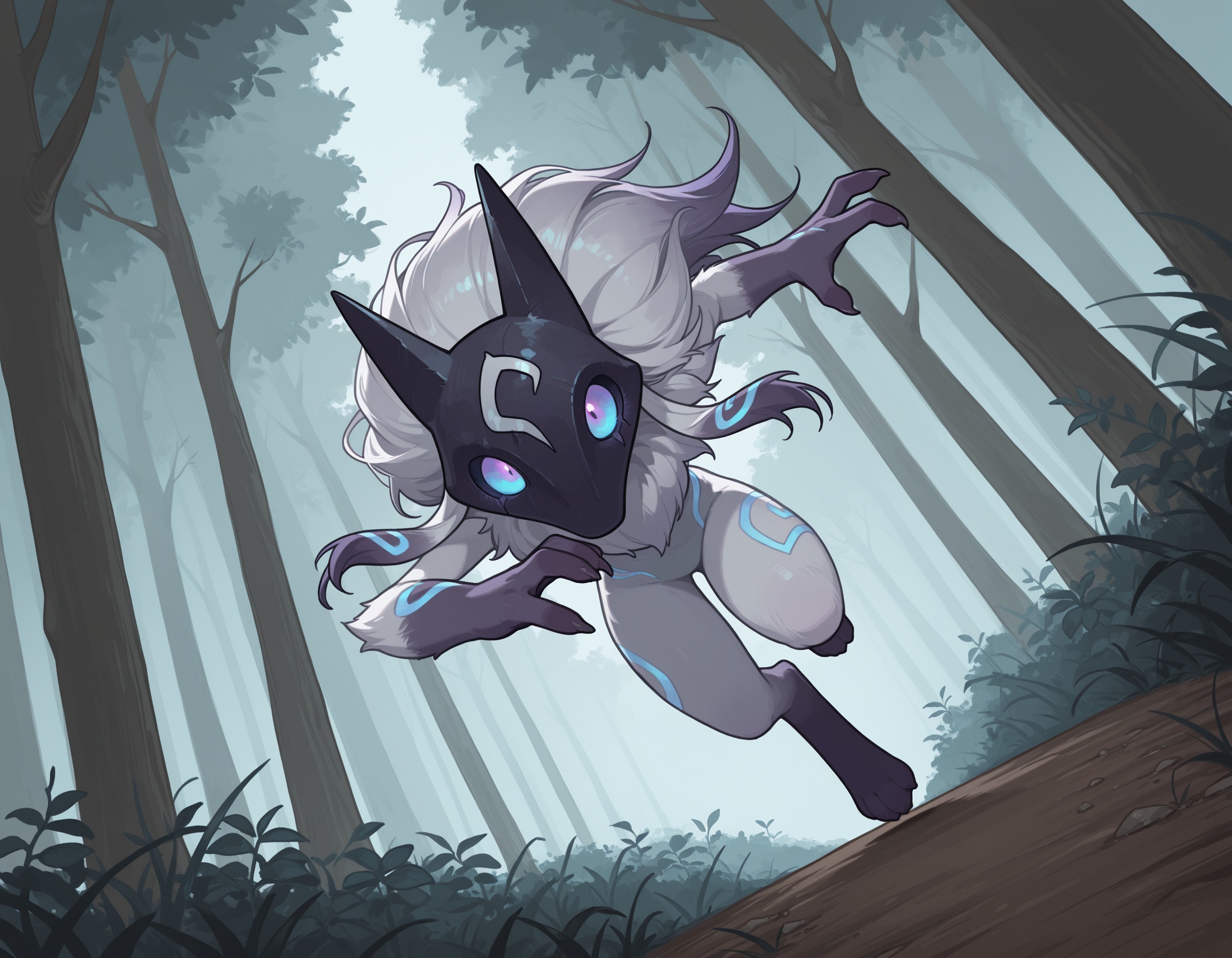 kindred \(lol\),  league of legends,  furry female on Tensor.Art