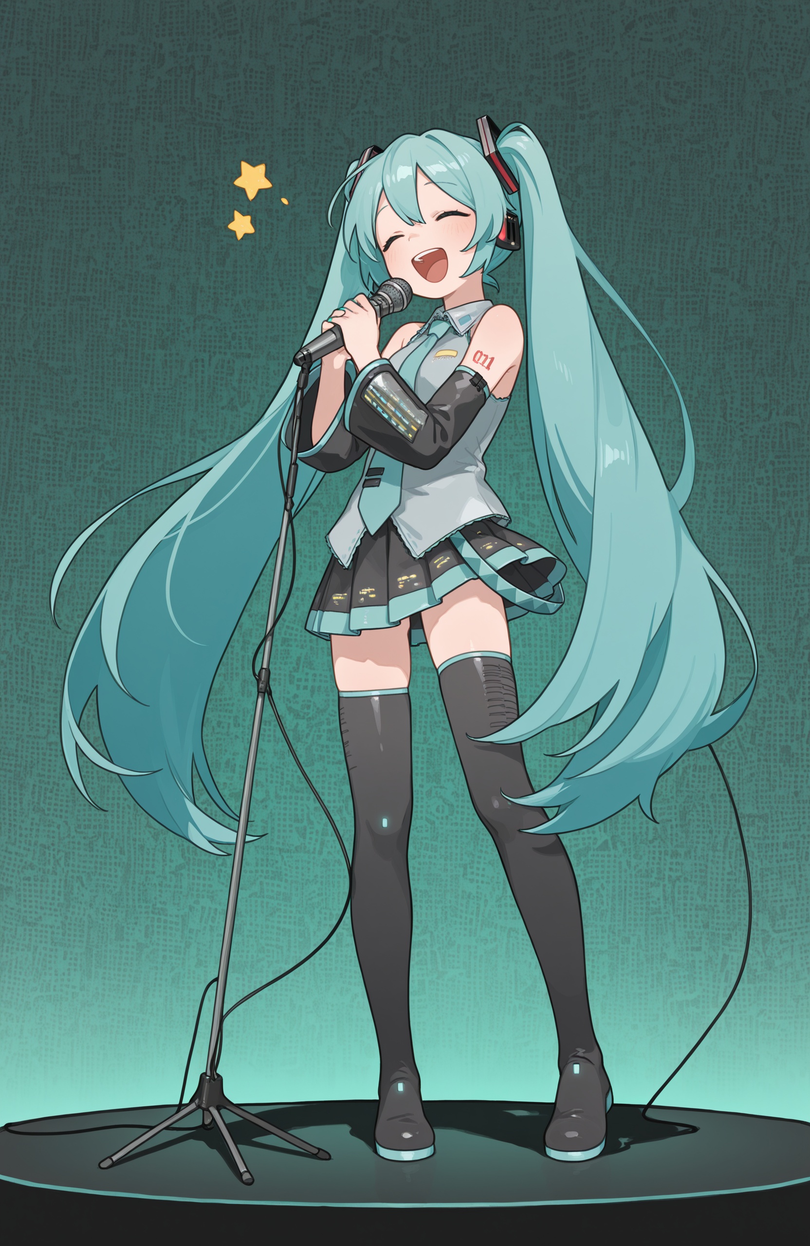 1girl,  hatsune miku,  vocaloid on Tensor.Art