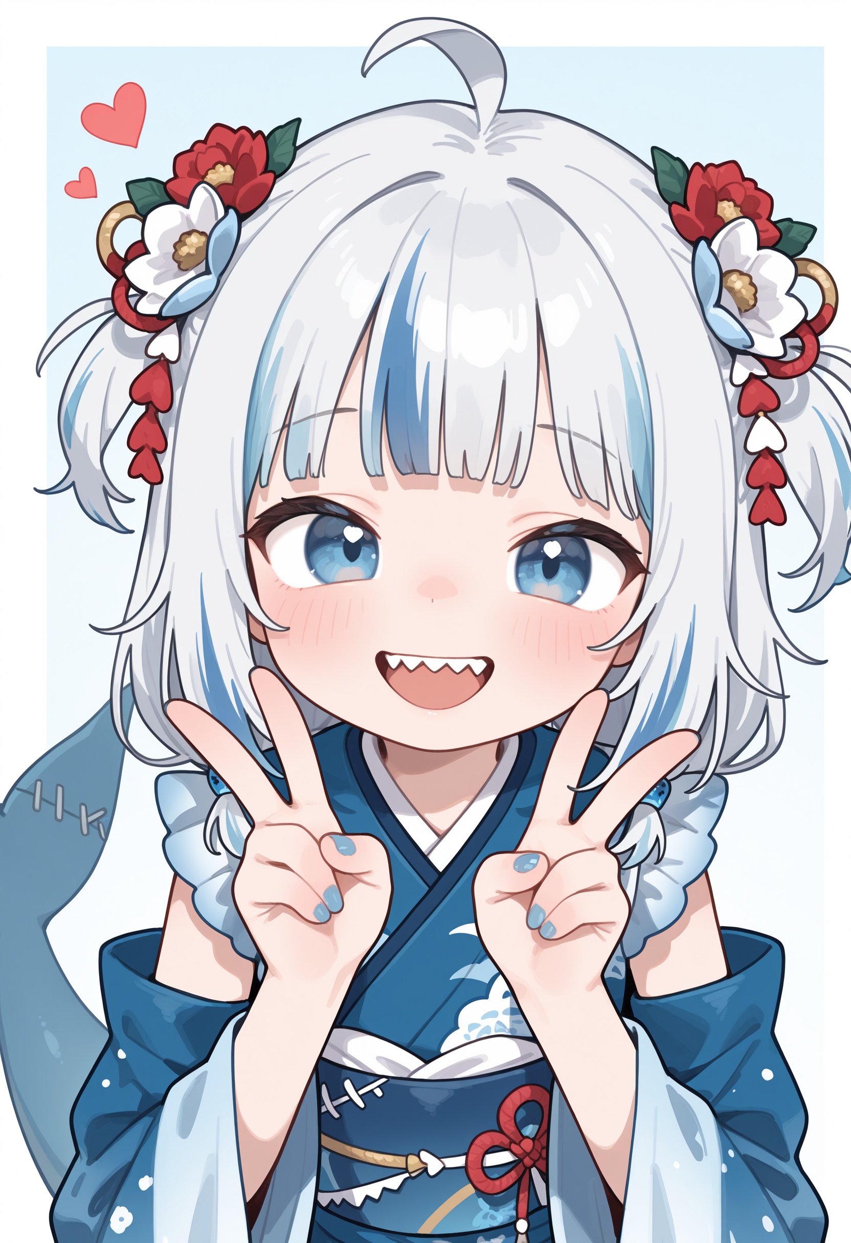 1girl,  gawr gura \(new year\),  hololive on Tensor.Art