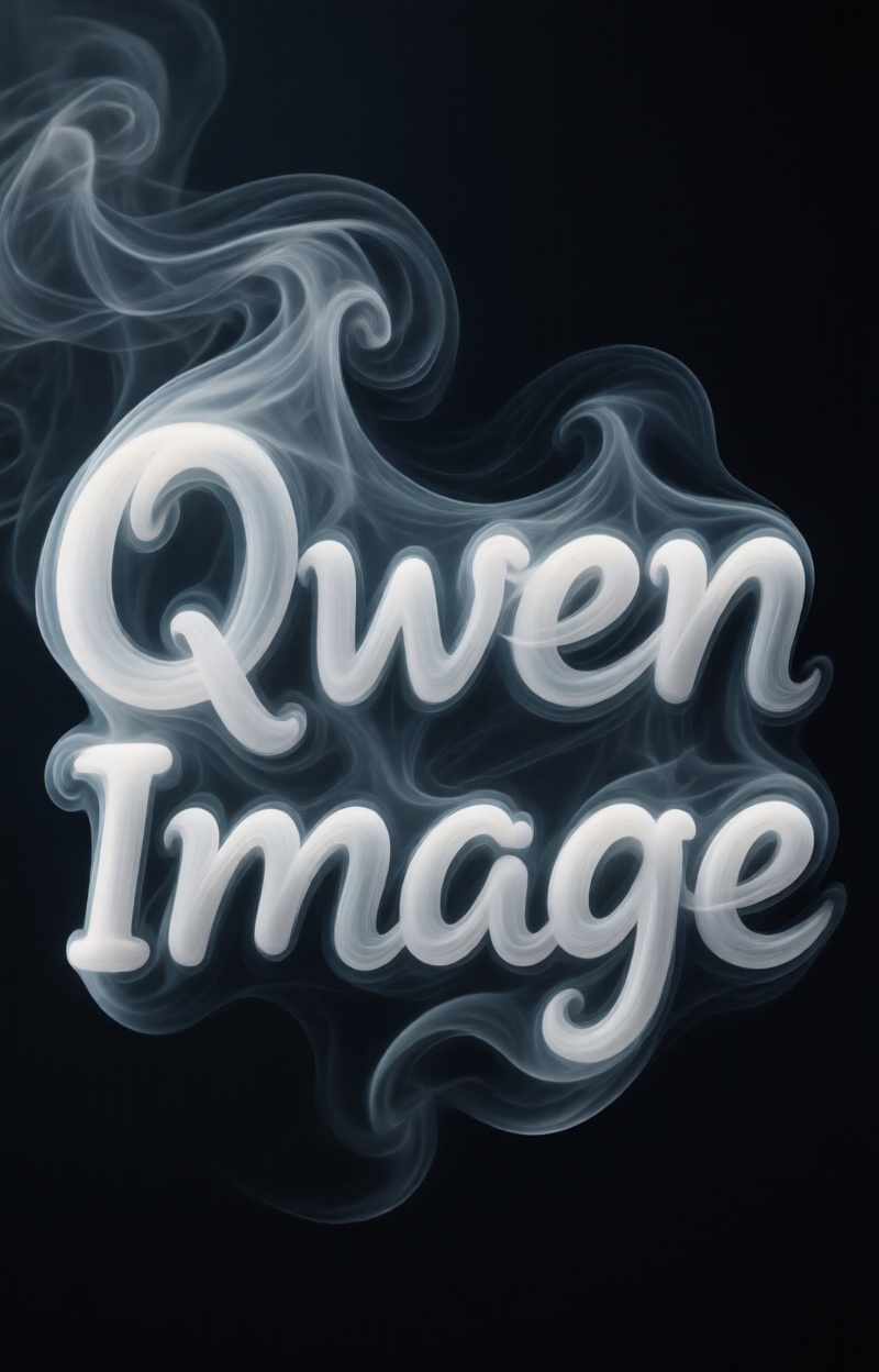 Kintypographyfus. Kintypographyfus. Smoke typography. Letters shaped from thick white smoke swirling in dark background. E...