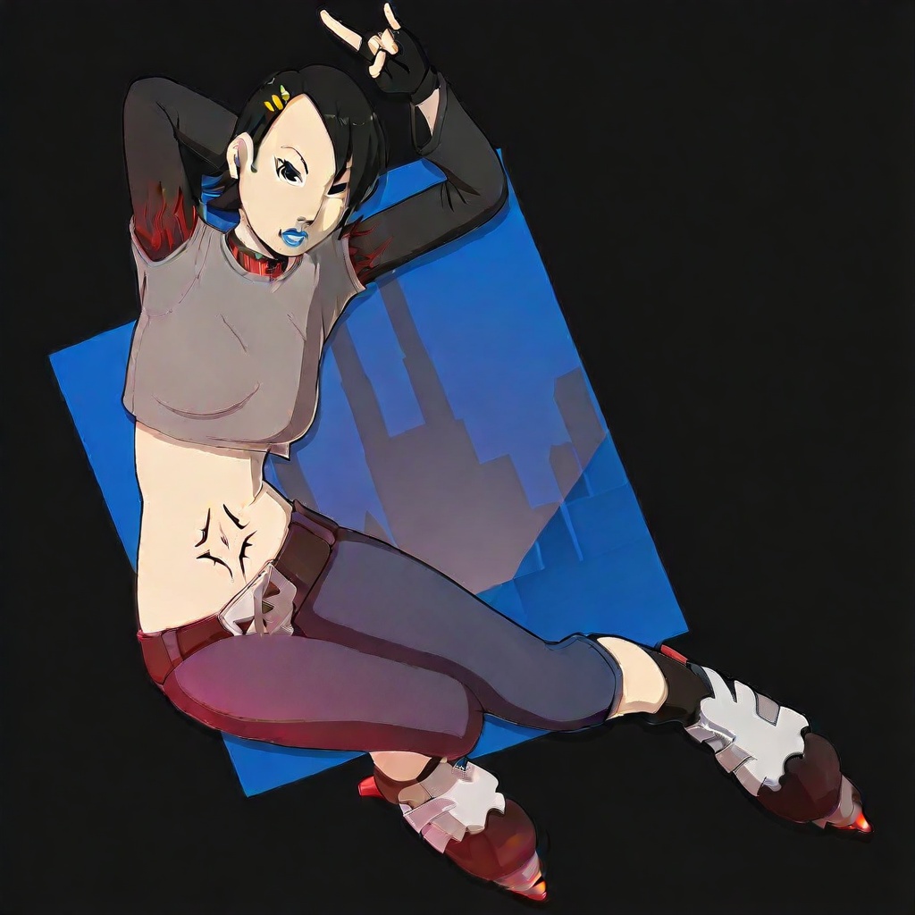 choker,  roller skates,  black gloves on Tensor.Art