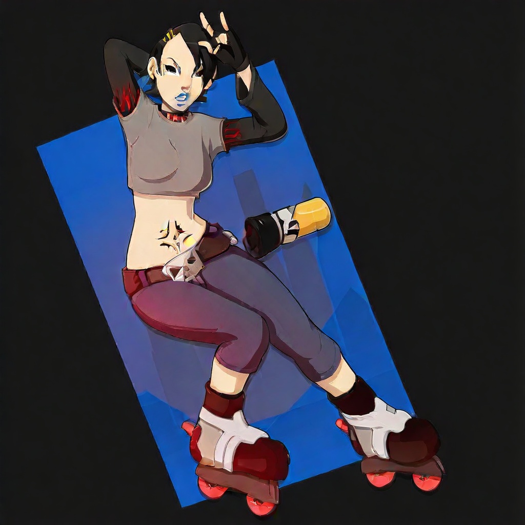 jeans,  fingerless gloves,  black gloves on Tensor.Art