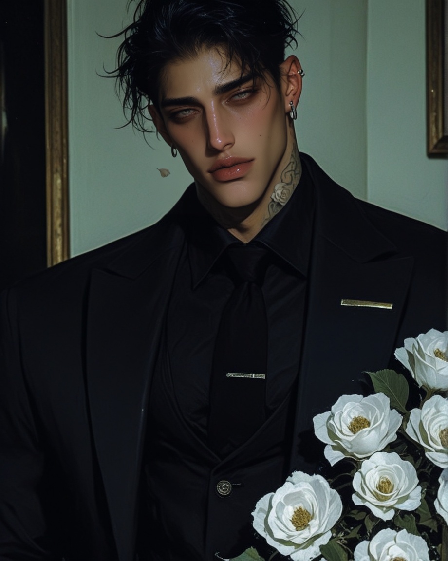 male focus,  solo,  mature on Tensor.Art