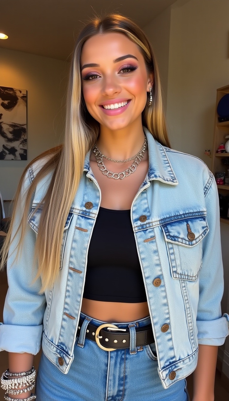 Cute **** woman,  18 years old,  long straight blonde hair on Tensor.Art