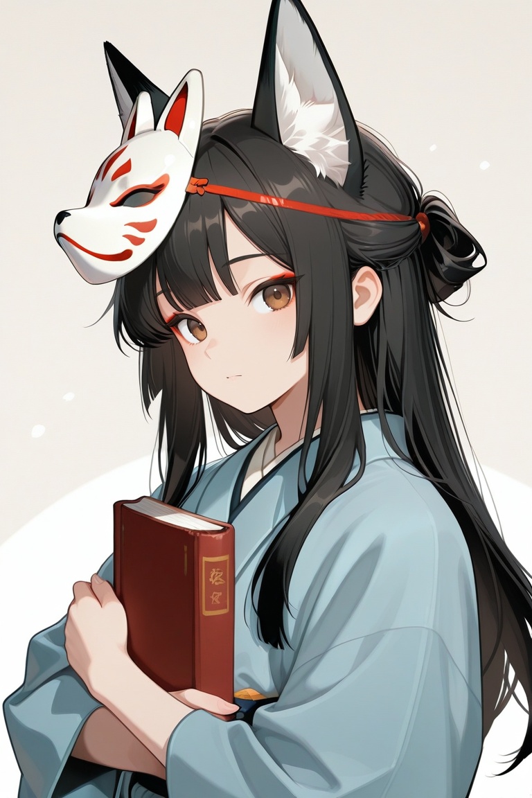koka,  fox mask,  animal ears on Tensor.Art