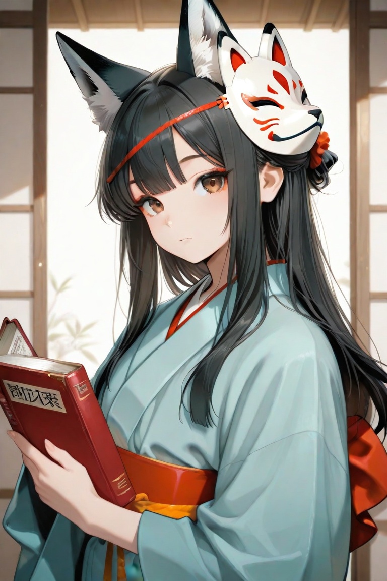 koka,  fox mask,  animal ears on Tensor.Art
