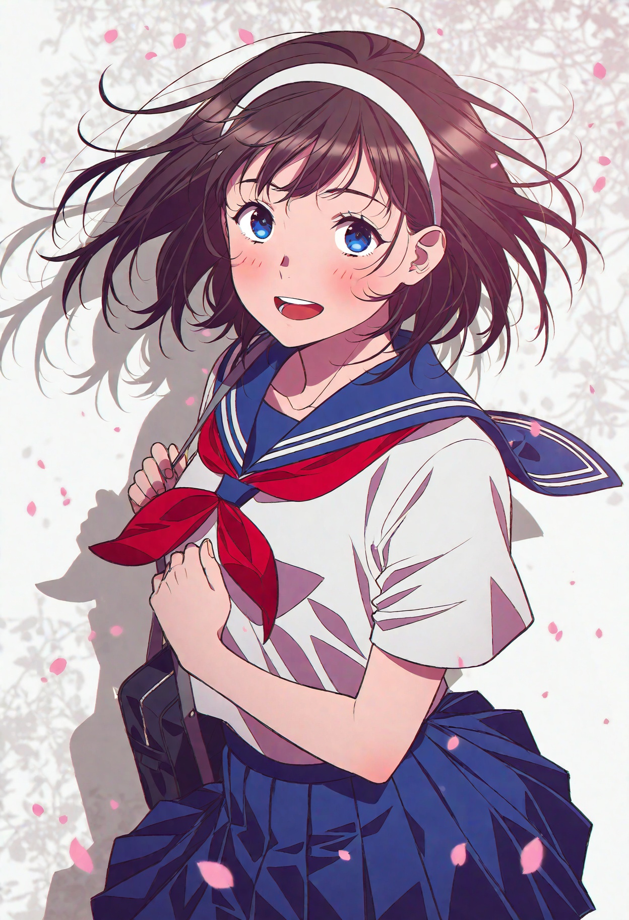 cleanhwa-style,  school uniform,  blue eyes on Tensor.Art
