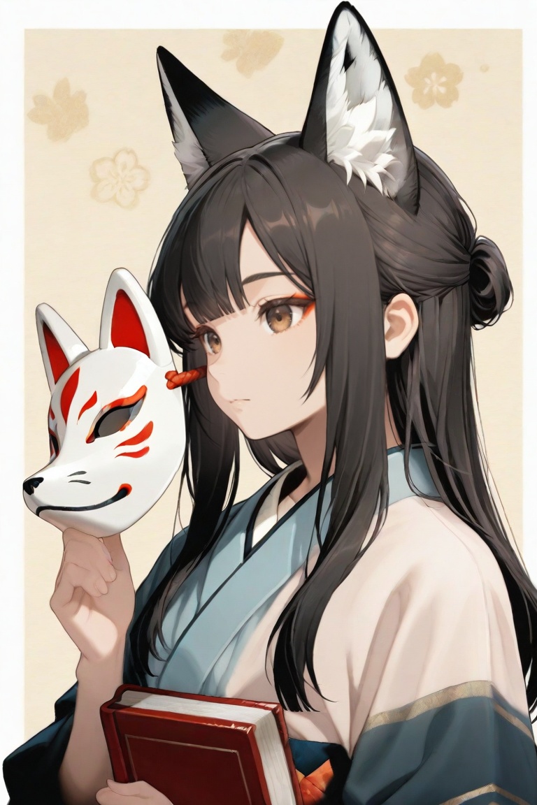 koka,  fox mask,  animal ears on Tensor.Art