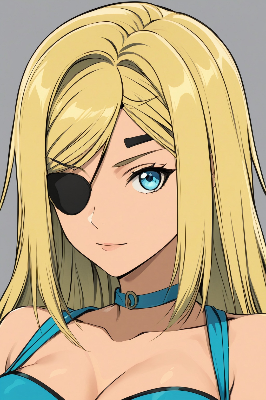 Blonde,  eye patch,  blue eyes on Tensor.Art