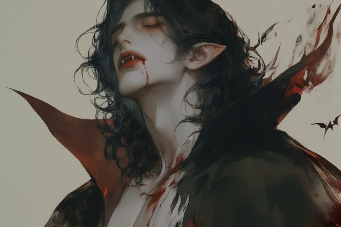 solo,  simple background,  black hair on Tensor.Art