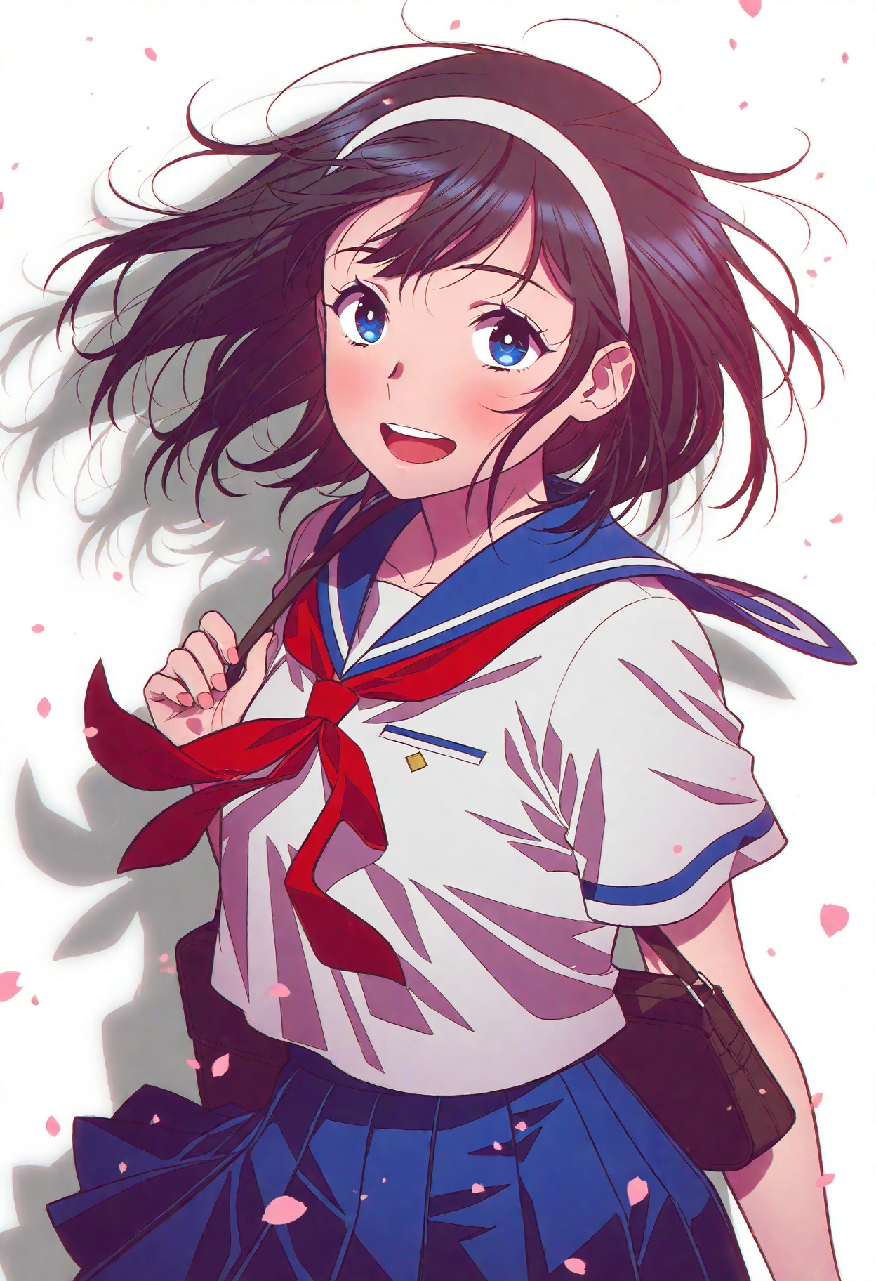 cleanhwa-style,  school uniform,  blue eyes on Tensor.Art