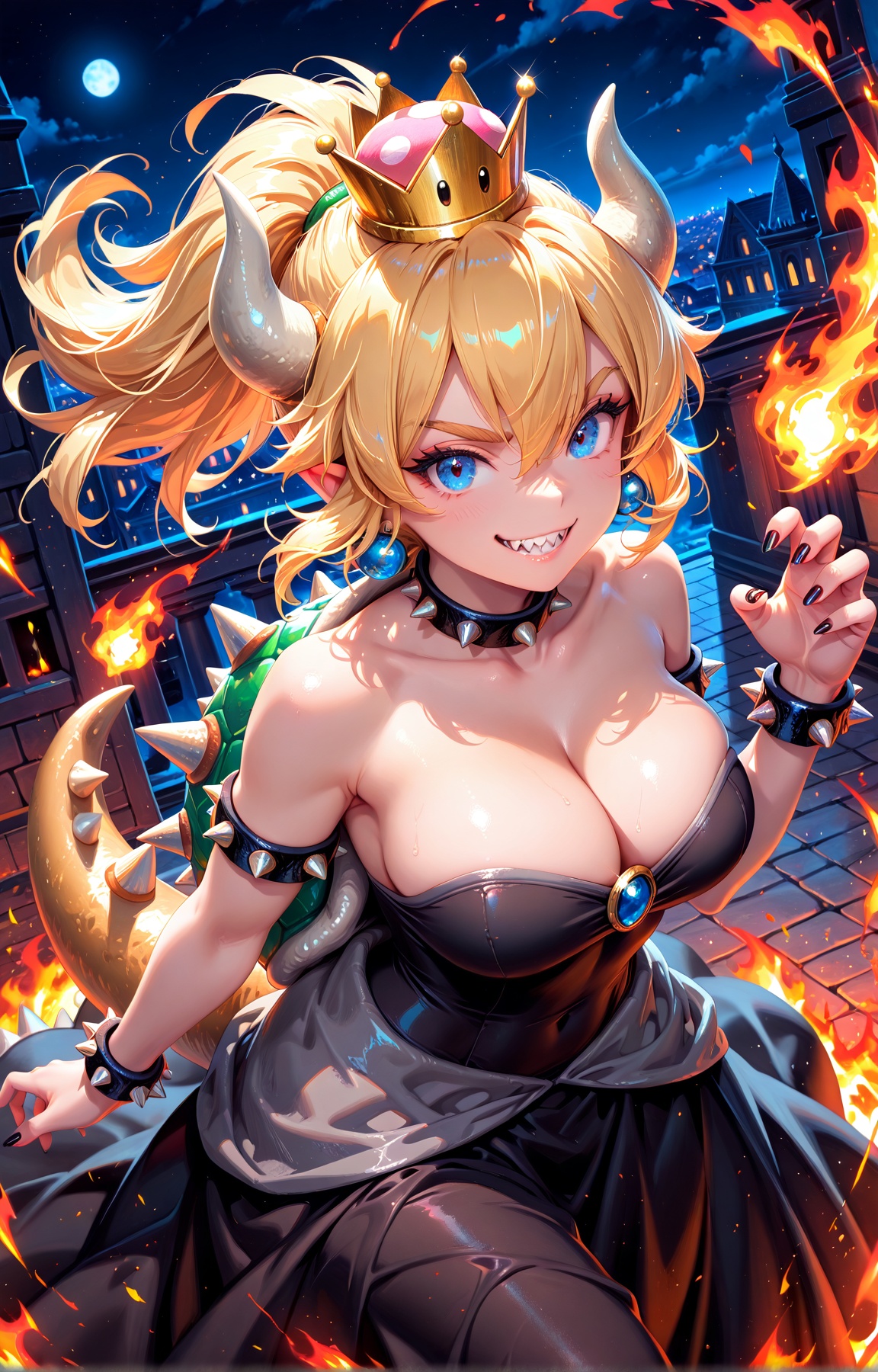 1girl,  bowsette,  blonde hair on Tensor.Art